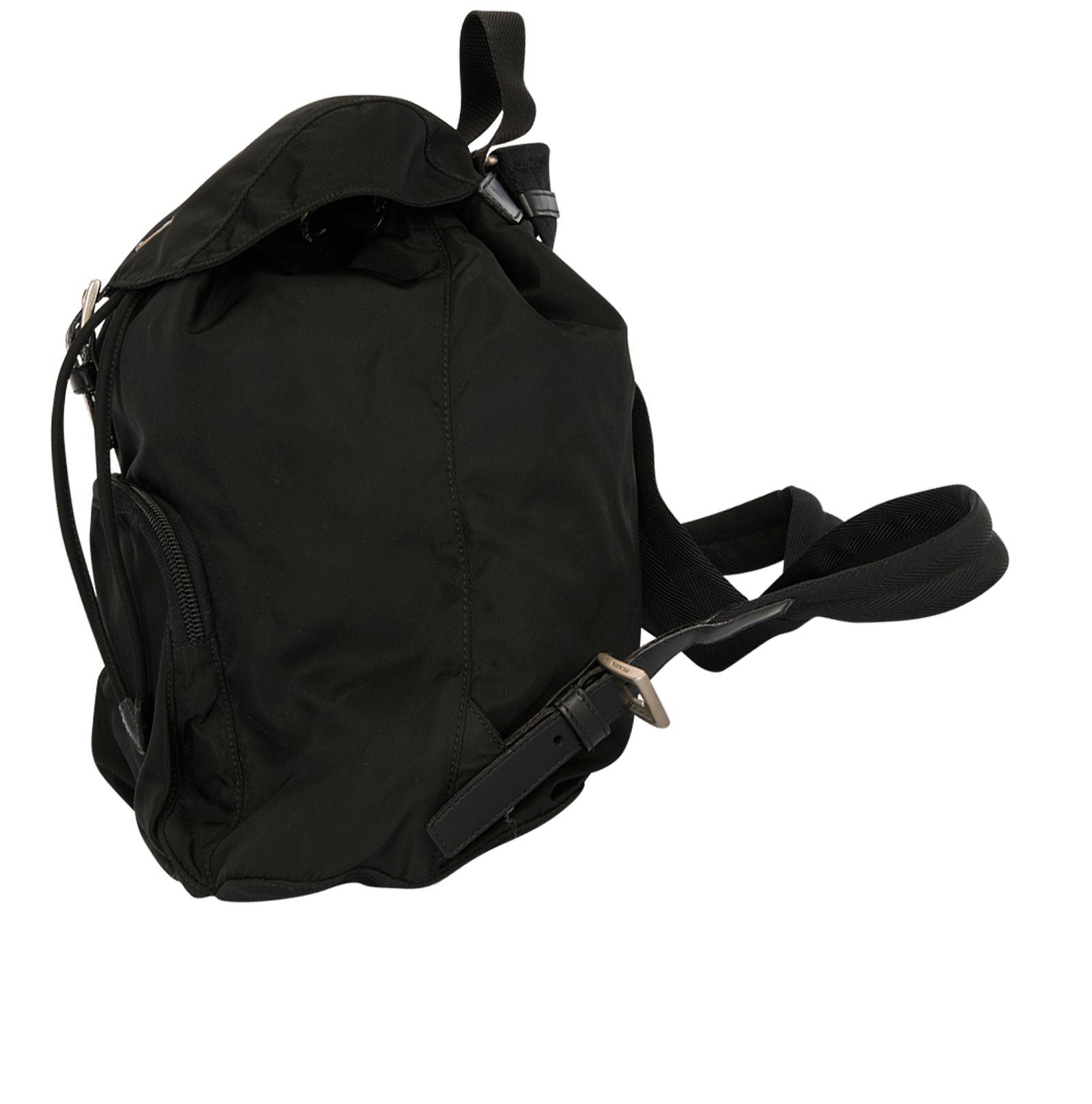 Vintage Backpack, &pound;450, Handbags, Black, Leather/Nylon (Polymer), Bottom view